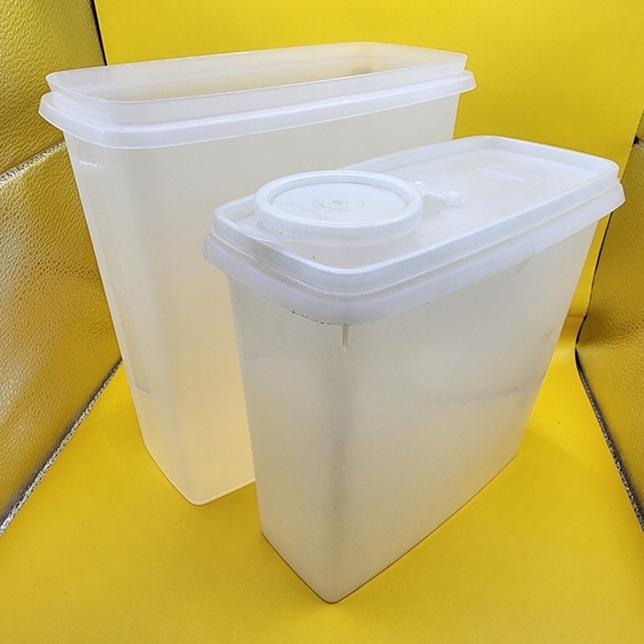 Vintage Tupperware Clear Dry Goods Storage Containers (1 Lid) - Picture 1 of 8